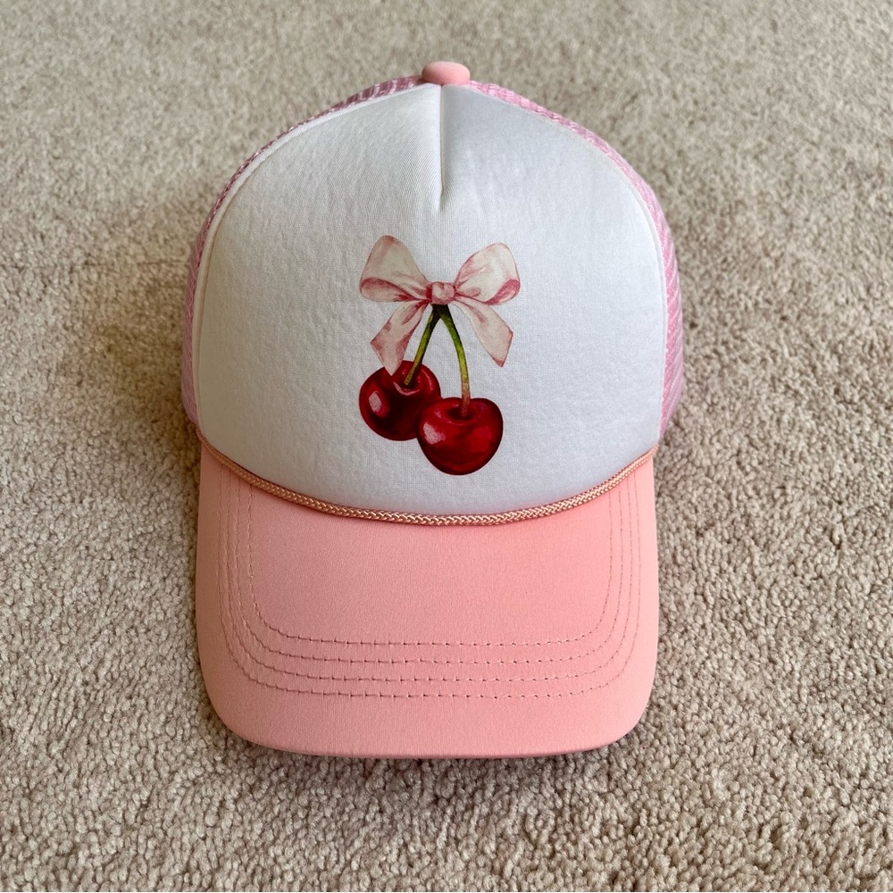 NEW Pink Cherry Trucker Hat